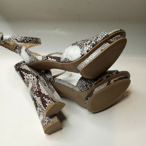 Lulu's Priya Snake Print Ankle Strap Platform Heel - Picture 9 of 11